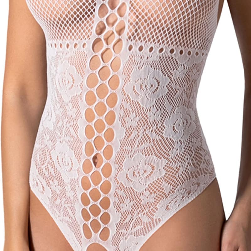 Passion Cardi Bundløs Bodystocking Hvid